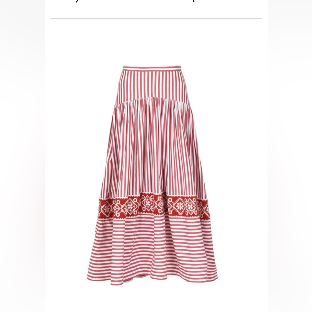 Silvia Tcherassi Freya red stripes skirt size S